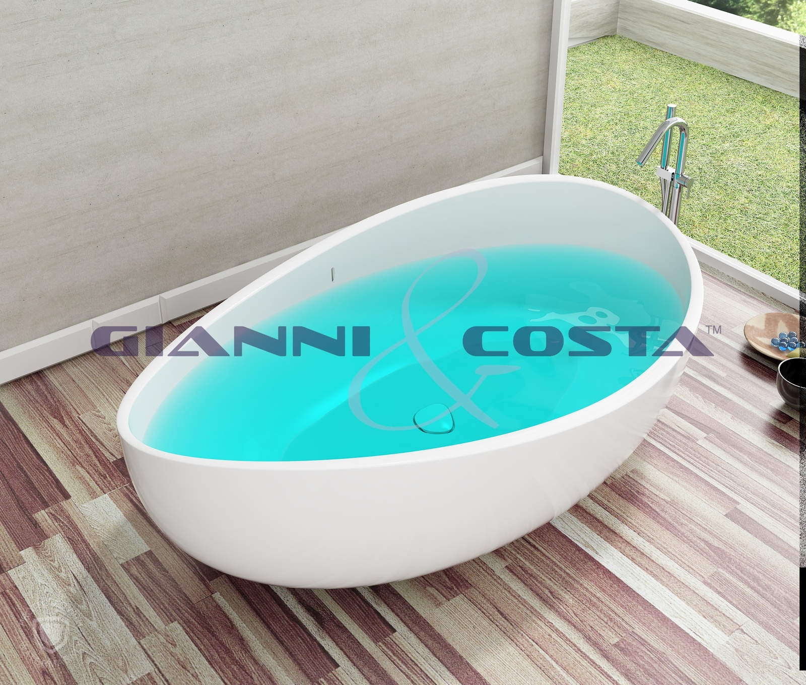 Solid Surface Free Standing Bath Tub Model Onda GC1001 1800mm