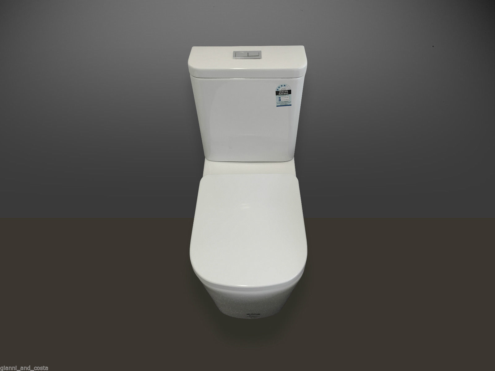 Ceramic Toilet Suite Back to Wall Model Lucca GC89B S-Trap 70-170mm
