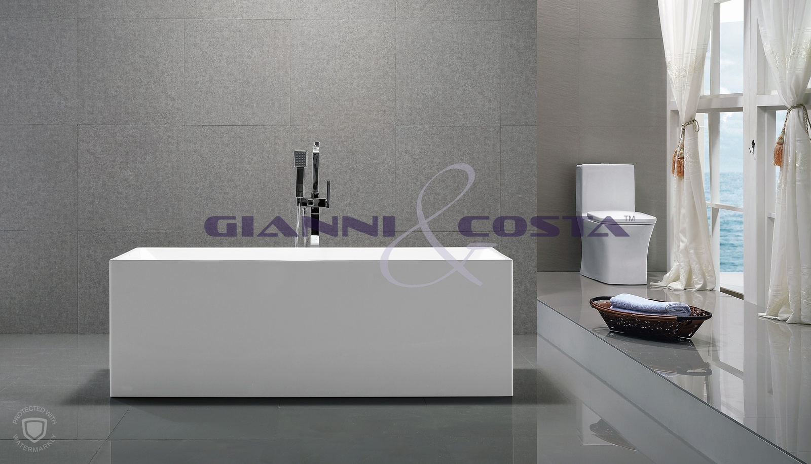 Acrylic Free Standing Bath Tub Model Santina GC6816 1500mm 