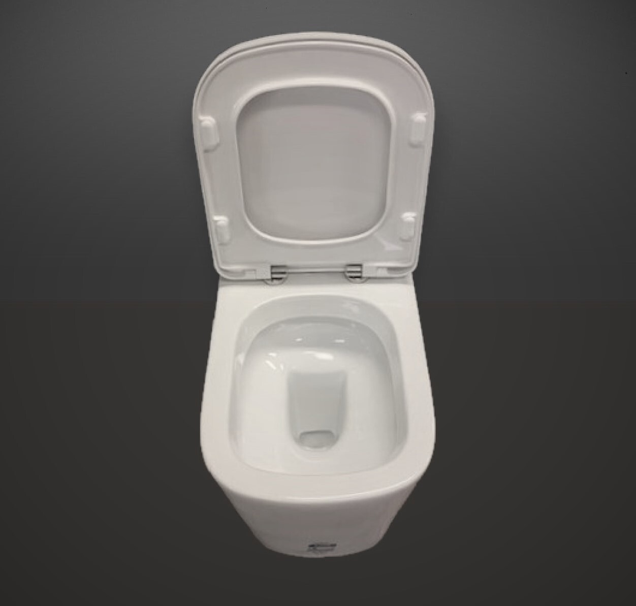 Ceramic Toilet Suite Concealed Cistern Floor Pan Model Lucca GC89TB, Chrome Round Buttons, Under Bench/Short, S-Trap 70mm