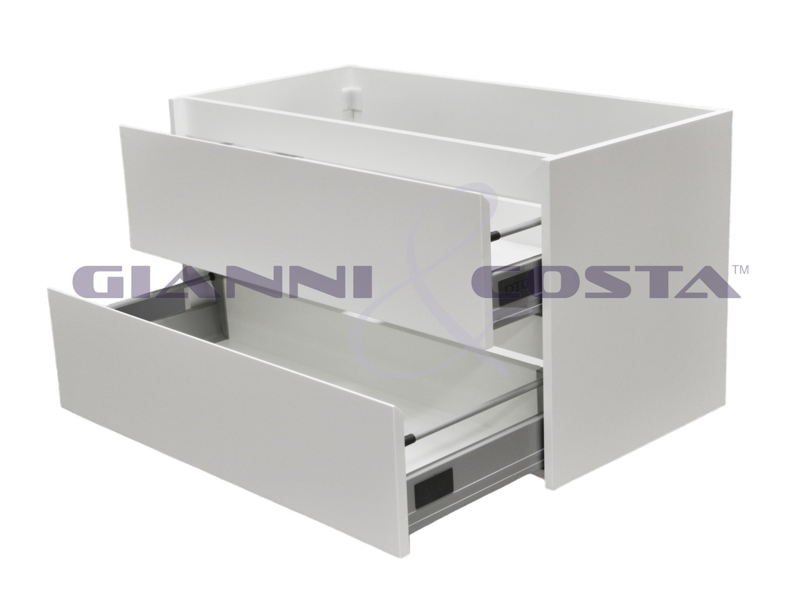 Wall Hung Bathroom Cabinet Model SIA Gloss White 590mm