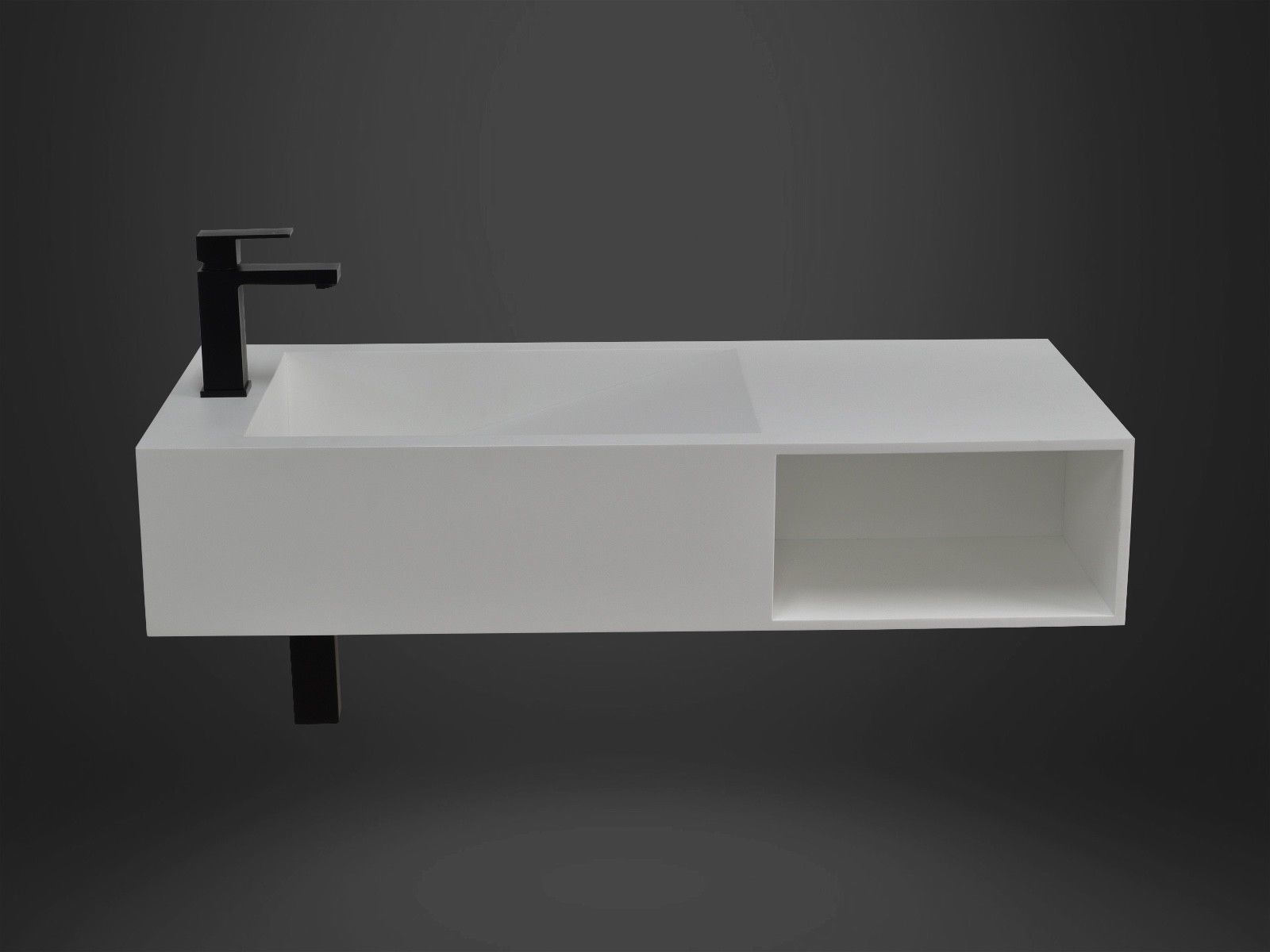 Bathroom 1000mm Wall Hung Basin Vanity - Stone - Solid Surface