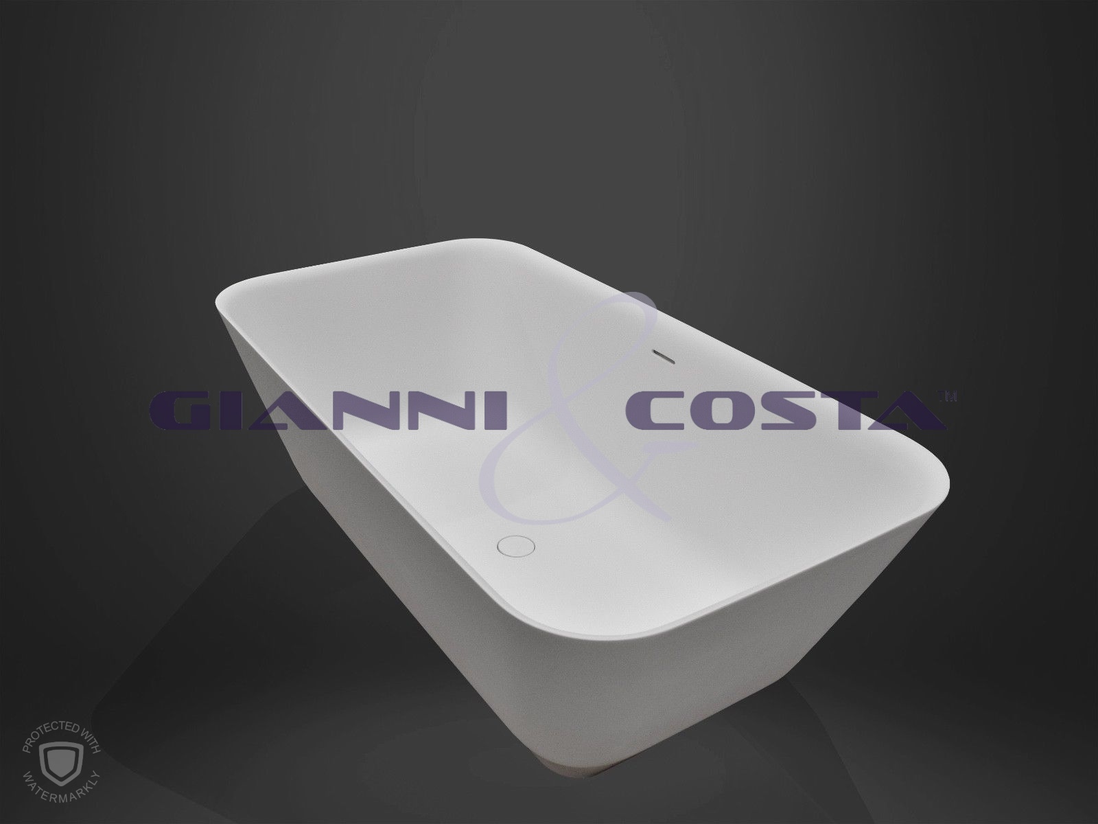 Solid Surface Free Standing Bath Tub Model Lucca GC1002 1500mm