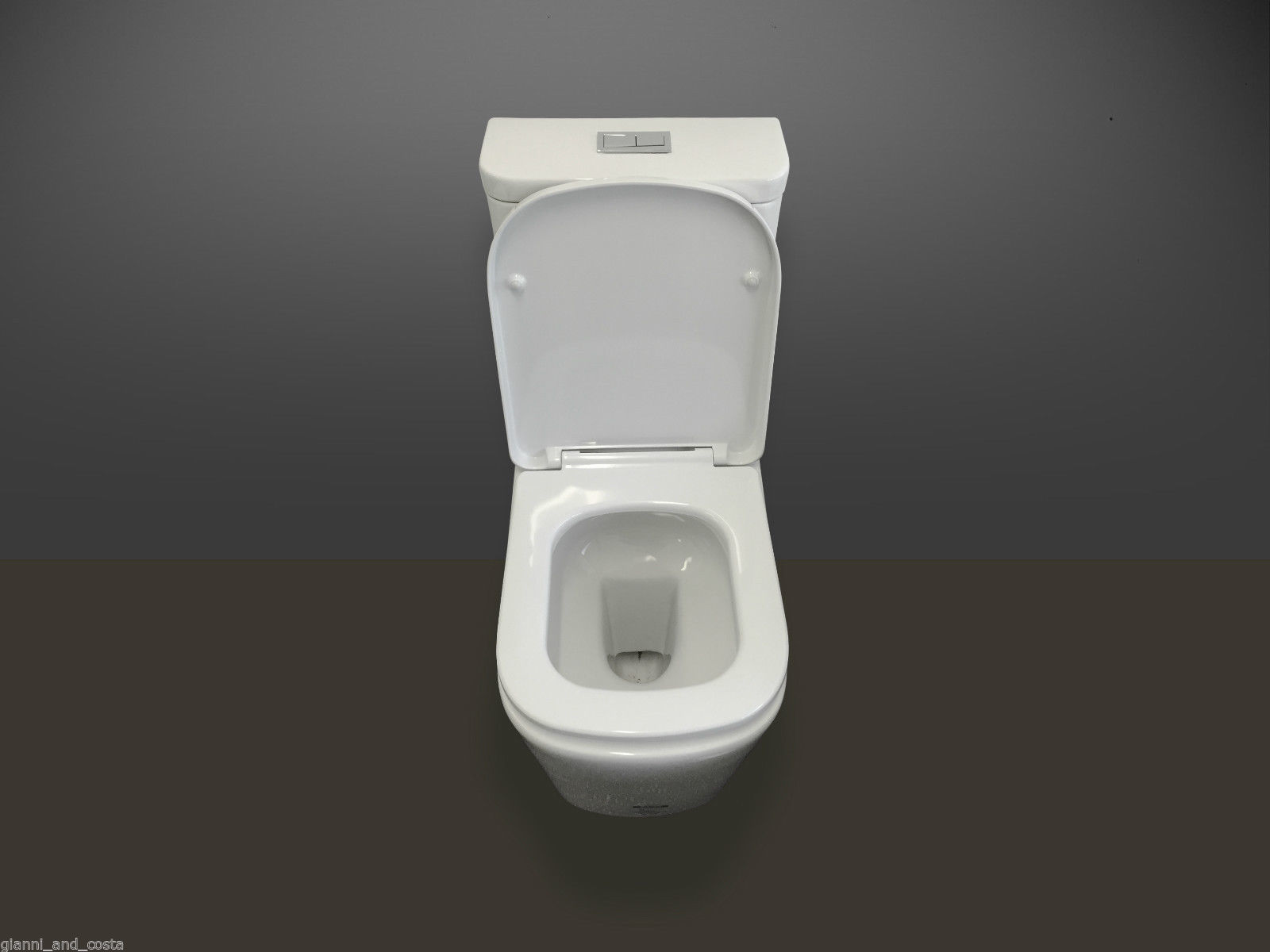 Ceramic Toilet Suite Back to Wall Model Lucca GC89B S-Trap 70-170mm