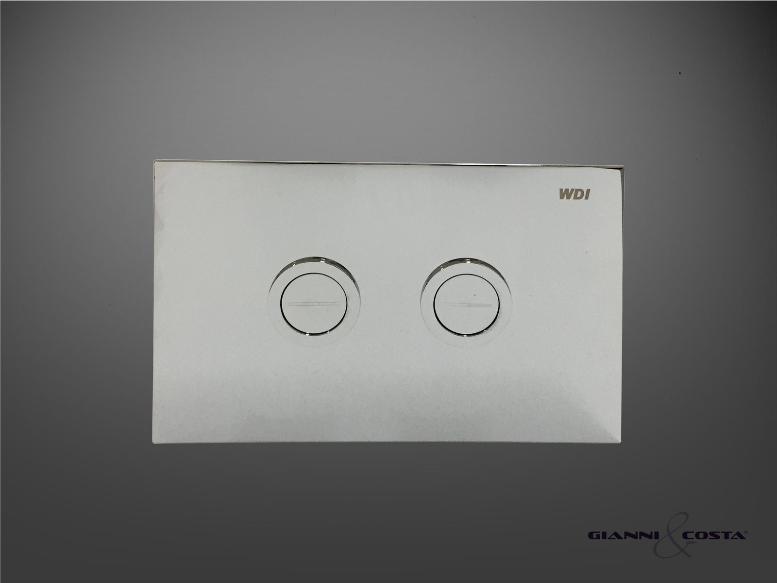 Ceramic Toilet Suite Concealed Cistern Floor Pan Model Riva GC89T, Brushed Round Buttons, Under Bench/Short, S-Trap 70mm