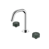 Bench Mounted Basin Set Edge Spout With Verde Alpi Handle | Serenity