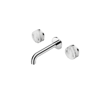 Wall Mounted Basin Set 160mm Spout With Arabescato Corchia Handle | Serenity