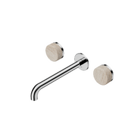 Wall Basin Set 220mm Spout With Rome Travertine Handle | Serenity