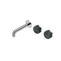 Wall Mounted Basin Set 160mm Offset Spout With Verde Alpi Handle | Serenity