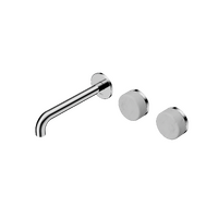 Wall Mounted Basin Set 185mm Offset Spout With Carrara Handle | Serenity