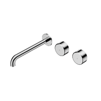 Wall Basin Set 220mm Offset Spout With Metal Handle | Serenity
