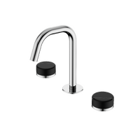 Bench Mounted Basin Set Edge Spout With Marquina Black Handle | Serenity