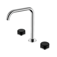 Bench Mounted Bath/Kitchen Set Edge Spout With Marquina Black Handle | Serenity