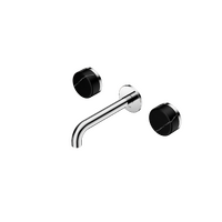 Wall Mounted Basin Set 160mm Spout With Marquina Black | Serenity