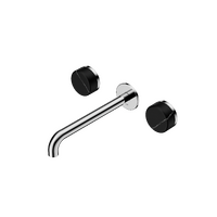 Wall Basin Set 220mm Spout With Marquina Black Handle | Serenity