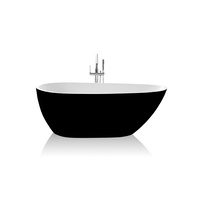 Acrylic Free Standing Bath Tub - Black - Model Ancona 1690 mm