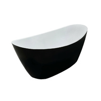 Acrylic Free Standing Bath Tub - Black - Model Aphrodite 3 Sizes Available