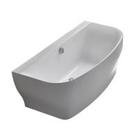 Acrylic Back To Wall Free Standing Bath Tub Model Kiklo BTW 1650 mm