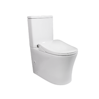 Ceramic Toilet Suite Back to Wall Tornado Flush with Smart Electric Toilet Bidet Seat | Flush Buttons