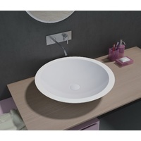 BATH ROOM - ROUND ABOVE COUNTER TOP BASIN - STONE - SOLID SURFACE - GLOSS FINISH