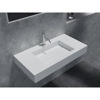 1200x460mm WALL HUNG / COUNTER TOP BASIN VANITY - STONE - SOLID SURFACE