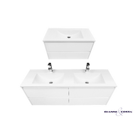 Wall Hung Vanity Cabinet Model SIA Various Colour Options w/ Polymarble Single or Double Basin & Popup Waste
