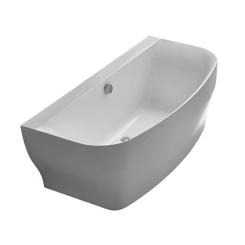 Acrylic Back To Wall Free Standing Bath Tub Model Kiklo BTW GC6815B 1650mm