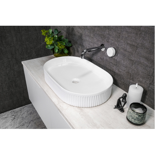 Oval - Ceramic Above Counter Top Basin GC464 | Pop Up Waste