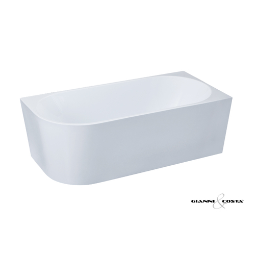 Acrylic Free Standing Bath Tub Model Kiklo CNR Model-L w/ Chrome Popup Waste 1400mm