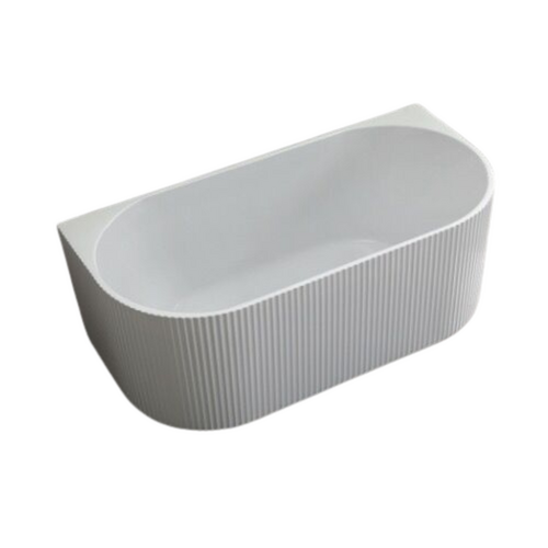 Free Standing Acrylic Bathtub Fluted Back to Wall | Marina