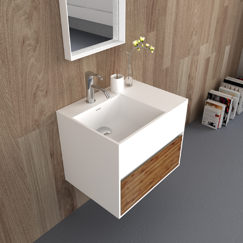 Single Integrated Basin Solid Surface Vanity | Larissa