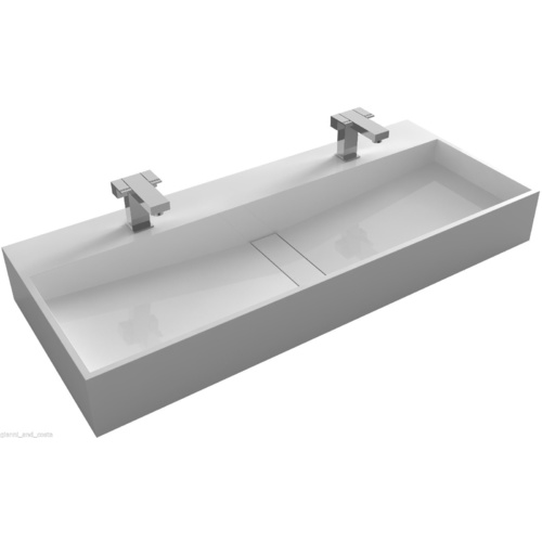 BATHROOM 1200MM WALL HUNG OR COUNTER TOP BASIN VANITY - STONE - SOLID SURFACE