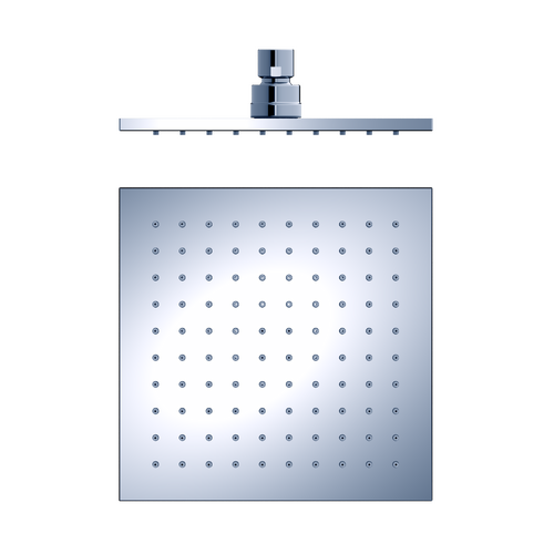200mm Square Solid Brass Shower Head 