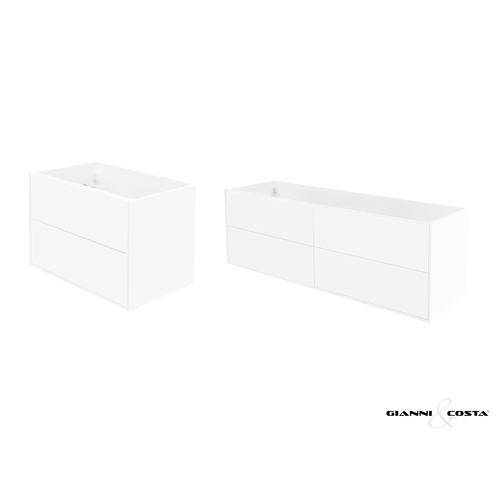 SIENA Wall Hung Vanity Gloss White Drawer & Outside Colour 1200mm