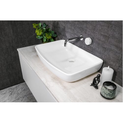 Rectangular - Ceramic Above Counter Top Basin SB58 | Pop Up Waste