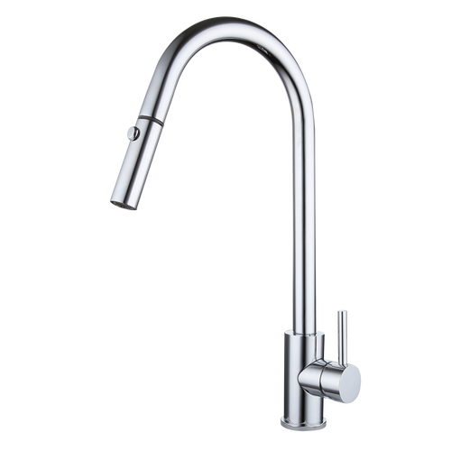 XACTA Stainless Steel Gooseneck XPRESSFIT retractable dual spray Mixer
